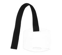 SECFOU Porte-badge Étanche pour Bras Réglable avec Bande Élastique Noire, Porte-cartes D’identité Transparent Horizontal, Porte-badge Nominatif Pratique pour Travail, Ski et Sécurité