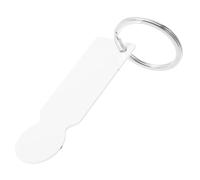 SECFOU Porte-clés Acier Inoxydable pour Chariot De Supermarché Jetons De Chariot à Transférer par Chaleur Personnalisable avec Vos Images Accessoire Pratique Et Léger pour Shopping