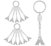 SECFOU Porte-Clés Tour Eiffel Lot de 12 Pièces, Pendentifs 5 CM en Alliage, Breloques pour Porte-Monnaie, Présent Original pour Passionnés de Voyages