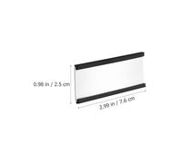 SECFOU Porte-étiquettes Magnétiques en C 76x25 Mm, 30 Pièces, Clips pour Rayonnages et Armoires Métalliques, Titulaire D’étiquettes pour Organisation D’entrepôt et Gestion de Stock