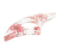 SECFOU Porte-Livre à Pouce en Résine Fleurs Séchées Rouges Marque-Page Petit Format pour Maintien de Pages Écarteur de Pages Pratique et Portable Accessoire Lecture