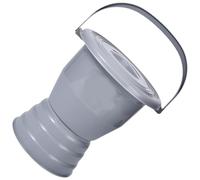 SECFOU Pot de Chambre Épais Couvercle, Urinoir Portable pour Adultes et Garçon et Filles, Seau Hygiénique Multifonction en Plastique Gris-rose, Pot de Nuit Pratique pour Personnes Âgées