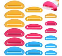 SECFOU Presse-tubes Manuel 18 Pièces pour Dentifrice et Crèmes, Plastique Solide, Taille Mixte, Accessoires Pratiques pour Salle de Bain et Voyages, Outil de Couleur Aléatoire