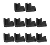 SECFOU Protections d'angle de Sécurité pour Bébé 10 Pièces en Silicone Souple Noir Coins de Protection pour Meubles et Tables Couvertures Anti-Chocs Transparentes Adaptées à la Maison