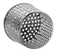 SECFOU Protège-gouttière pour Filtration et Drainage Argenté en Acier Inoxydable Crépine à Trous Ronds Latéraux Résistant à L'usure et Compatible Tuyaux Variés