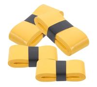 SECFOU Ruban Adhésif Antidérapant Meilleure Tenue des Poignées en Pu Jaune Pratique et Non Glissant, 4 Rouleaux pour Baguettes de Batterie