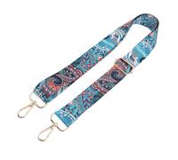 SECFOU Sangle de Banjo Rétro à Motif Floral en Polyester, Réglable Bandoulière Confortable Qui Réduit la Pression sur L'épaule Dos pour Joueur de Banjo