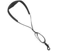 SECFOU Sangle pour Saxophone Réglable Noir F-100, Harnais de Cou Confortable pour Saxophone Alto Ténor Baryton, Bandoulière Solide pour Musiciens Adultes et Étudiants