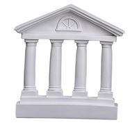 SECFOU Sculpture de Bâtiment Modèle de Temple Décoratif en Résine de Style Romain Antique Blanche Fait Main pour Décoration Intérieure et Jardin