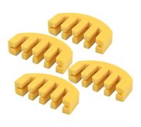SECFOU Sourdine pour Violon en Caoutchouc Jaune Portable et Facile à Transporter, Lot de 4 Pièces Paquet de Rangement pour Pratique Silencieuse et Protection du Chevalet