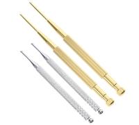 SECFOU Stylo D’acupuncture Auriculaire 4 Pièces en Acier Inoxydable Argenté et Or Stylo Stimulateur Auriculaire Précis pour Réflexologie Outil de Massage des Oreilles pour