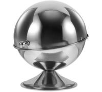 SECFOU Sucrier Boule Acier Inoxydable Résistant Corrosion avec Couvercle à Rouleau Récipient Multi-usage pour Sucre et Condiments Doseur Pratique pour Cuisine et Café