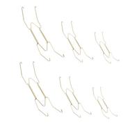 SECFOU Support D'assiettes Invisible en Alliage de Cuivre et Abs, Lot de 6 Cintres Robustes pour Décoration Murale et Affichage à Domicile, Adapté pour Assiettes de 4 à 8 Pouces