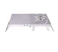 SECFOU Support de Brûleur de Camping en Acier Inoxydable Portable Résistant à Haute Température pour Camping et Soirée Feu de Camp Compatible Soto St-310 Cb Trb250 Argenté