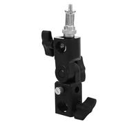 SECFOU Support de Flash pour Parapluie Adaptateur pour Trépied, Douille D’éclairage Photo Réglable, Compatible avec Flash Compact, Accessoire Photo Portable pour Portrait et Studio -