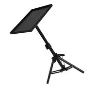 SECFOU Support de Projecteur Réglable Trépied 49 Cm, Plateau Antidérapant T00 Petit Format en Abs et Fer, Pied Pliable 30-50 Cm pour Bureau, Sol et Table de Chevet, Support Stable