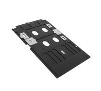SECFOU Support D'imprimante PVC pour Cartes D'identité 86x54 Mm, Plateau Robuste à Double Fente Compatible R330 et L805, Accessoires pour Imprimante de Cartes Professionnelles, Plateau