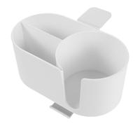 SECFOU Support pour Casque Audio de Bureau Blanc avec Porte-Gobelet Amovible et Porte-Crayons Intégré Organiseur de Rangement Compact pour Bureau et Espace de Travail Accessoire