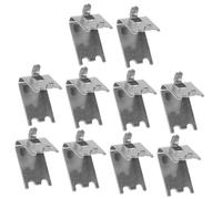 SECFOU Support Solide Robustes en Acier Inoxydable 10 Clips Design Queue d'aronde Incurvée pour Étagère de Congélateur pour Balconnet Frigo Congélateur ou Vitrine