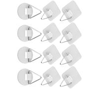 SECFOU Supports D'Assiettes Adhésifs 60 Pièces Blanc Plastique, Pour Décoration Murale Et Présentation D'Assiettes Vintage, Adaptés Aux Murs En Plâtre