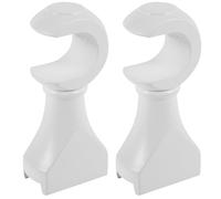 SECFOU Supports muraux pour Tringle à Rideaux en Bois Blanc 2PCS, diamètre Ouverture 28 mm, résistants déformation, adaptés pour fenêtres et placards