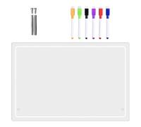 SECFOU Tableau Blanc Tableau Mémo de Bureau en Acrylique Portable Effaçable à Sec Réutilisable, Planificateur de Table Pratique pour Bureau pour Organisation