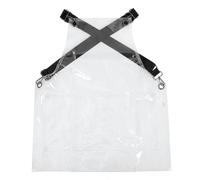 SECFOU Tablier de Barbier Design Ample et Réglable, Protection Complète Transparent en Tpu Léger avec Poches pour Salon de Beauté et Studios Professionnels