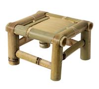 SECFOU Tabouret en Bambou Rétro Naturel et Sûr, Petit Siège Facile à Nettoyer pour Balcon ou Chambre, Tabouret Traditionnel D'été Danse