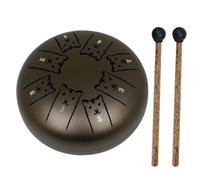 SECFOU Tambour à Languettes Son Éthéré et Design Délicat pour Débutants en Alliage Acier-titane 5,5 Pouces en Acier pour Yoga et Éducation Musicale