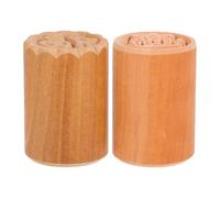 SECFOU Tampon en Bois pour Pâtisserie 2 Pièces, Presse à Biscuits Manuel, Design Créatif, Pratique pour Pâtisserie en Hôtel et Fête, Couleur Kaki