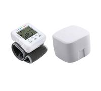 SECFOU Tensiomètre Numérique Au Poignet avec Anglaise Moniteur de Tension Artérielle Domestique Électronique Compact et Automatique pour Quotidienne
