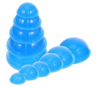 SECFOU Ventouses en Silicone Bleu Portable et Facile à Nettoyer Kit de 12 pour Massage Corporel pour Détente Musculaire et Débutants en Ventouses