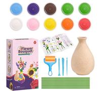 Séchage à l'air libre, kit d'argile, kit de bouquet fait à la main pour projets de sculpture, matériau de modélisation avec texture douce, accessoires artistiques pour débutants, activité en salle de