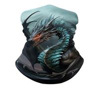 Séchage Rapide Bandeau Magique, Cache-Col Dragon Cool Respirant Chapeaux Demi-Visage pour Sports Ski Moto