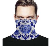 Séchage Rapide Bandeau Magique,Impression sur Porcelaine Bleue et Blanche,Bande de Cheveux Multifonctionnel Bandana pour Sports Cyclisme Vélo 26X30cm