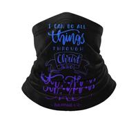 Séchage Rapide Chapeaux Demi-Visage Je Peux Tout Faire par Le Christ Bandana Multi-Usage Décoration Faciale pour Moto Cyclisme Adulte