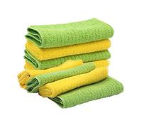 Séchage Rapide des Serviettes de Cuisine en Fibre Absorbent Lint-Free Kitchen Wipes for Glass Cleaning Pack of 8 Multicolor 30x30cm