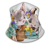 Séchage Rapide Écharpe Demi-Visage, Bandana Dessin animé Aquarelle Fleur Papillon Multi-Usage Écharpe Tube pour Jogging Sports Moto