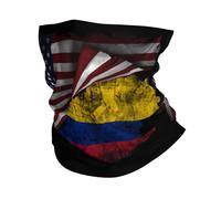 Séchage Rapide Écharpe Tube,Drapeau colombien Vintage de l'Amérique et de la Colombie,Bandeau Magique Anti-UV Bandeaux pour Extérieur Femme Jogging 26X30cm