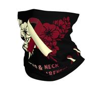 Séchage Rapide Écharpe Tube,Ruban de Sensibilisation au Cancer de la tête et du Cou Fleur Papillon,Bande de Cheveux Élastique Echarpe Gaiter pour Vélo Ski Sports 26X30cm
