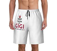 Séchage Rapide Maillot De Bain Restez Calme Et Gigi S'En Occupera Shorts De Sport Homme Confortable Short De Planche pour Vacance Piscine Été S