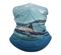 Séchage Rapide Protection du Visage, Bandeaux Requin Animal Marin de l'océan Multi-Usage Chapeaux Demi-Visage pour Adulte Sports Moto