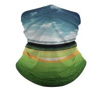 Séchage Rapide Protection du Visage, Cache-Cou Toile de Fond d'un Terrain de Baseball Vert étanche à la poussière Bande de Cheveux pour Cyclisme Moto Course à Pied