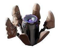 Sèche-bottes Portable, Sèche-gants à 6 Bras Et Chauffe-bottes Pour Bottes D'hiver, 3 Réglages De Minuterie 3/6/9 H, Circulation D'air Chaud à 360°, écran Tactile Numérique, Pour Baskets Et gray