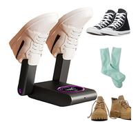 Sèche-chaussures avec minuterie intelligente, vent ambiophonique à 360 °, 4 supports pour chaussures d'hiver, chaussettes, chapeaux, gants et chaussures de ski