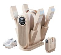 Sèche-chaussures électrique, 2 paires de sèche-bottes pliables avec minuterie de 6 heures, température constante de 48 °C, élimination des odeurs pour les familles, les athlètes, les gants et les