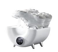 Sèche-chaussures électrique 3 en 1, écran tactile intelligent, 3 modes de température, circulation d'air à 360°, boîte de collecte d'eau pour séchage quotidien