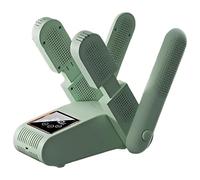 Sèche-chaussures électrique avec double support en V, écran tactile LED et minuteur, température constante de 55 ℃, séchage rapide, pour chaussures, bottes, gants, blanc et vert