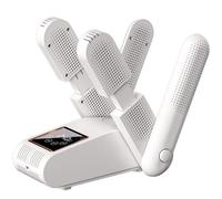 Sèche-chaussures électrique avec double support en V, écran tactile LED et minuteur, température constante de 55 ℃, séchage rapide, pour chaussures, bottes, gants, blanc et vert