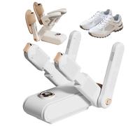 Sèche-Chaussures Électrique, Chauffe-Chaussures avec 4 Supports, Sèche-Chaussures Pliable avec Minuterie 120 Min, Température Constante 48°C, pour Baskets, Gants, Chaussettes, Ski